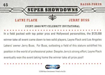 2006 Razor Poker #45 Layne Flack / Jerry Buss Back